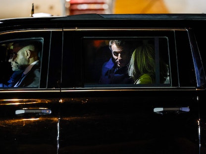 الرئيس الفرنسي إيمانويل ماكرون لدى وصوله إلى واشنطن. 30 نوفمبر 2022. - AFP