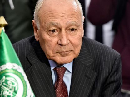 الأمين العام لجامعة الدول العربية أحمد أبو الغيط، فبراير 2020 - AFP