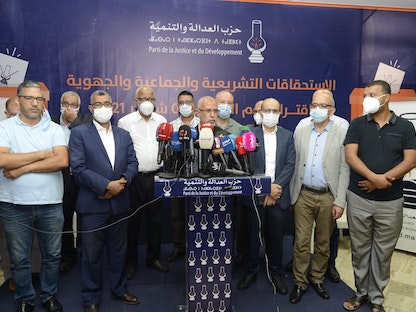 مؤتمر صحافي لحزب "العدالة والتنمية" المغربي - 9 سبتمبر 2021 - facebook.com/PJD.central