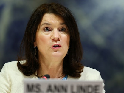 وزيرة الخارجية السويدية آن ليند - REUTERS