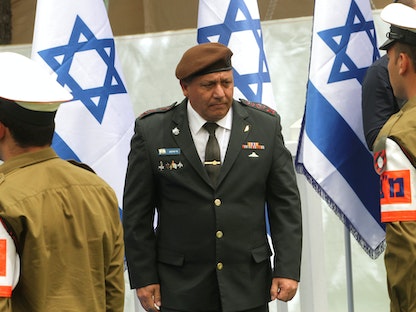 رئيس أركان الجيش الإسرائيلي غادي آيزنكوت خلال إحياء ذكرى حرب 1948- 1 مايو 2017 - AFP