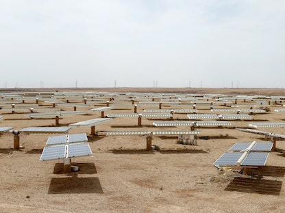 محطة للطاقة الشمسية في العيينة شمال العاصمة السعودية الرياض. 10 أبريل 2018 - REUTERS