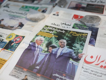 آخر تطورات مفاوضات إحياء الاتفاق النووي المبرم في عام 2015 تتصدر الصحف الإيرانية- 16 أغسطس 2022 - via REUTERS