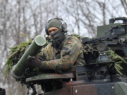 دبابة من طراز "ماردر"  التي تعتزم ألمانيا تزويد القوات الأوكرانية بها، مارينبرج، ألمانيا- 12 يناير 2023 - REUTERS