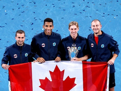منتخب كندا الفائز بلقب كأس اتحاد محترفي التنس لفرق الرجال - TWITTER/@ATPCup