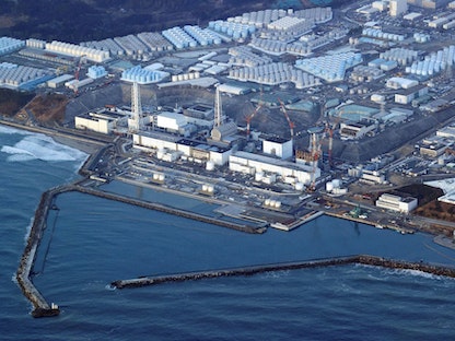 منظر جوي لمحطة فوكوشيما للطاقة النووية - 17 مارس 2022 - via REUTERS