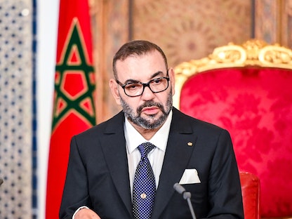 ملك المغرب محمد السادس خلال خطاب عيد العرش، 31 يوليو 2021 - twitter@MAP_Information
