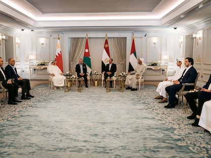 لقاء رباعي يجمع قادة كل من مصر والأردن والإمارات والبحرين بمدينة العلمين المصرية - 23 أغسطس 2022 - twitter.com/RHCJO