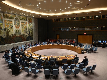 جلسة لمجلس الأمن الدولي في نيويورك - 26 فبراير 2020 - AFP