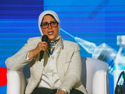 وزيرة الصحة المصرية هالة زايد تعلن تفاصيل حملة التطعيم باللقاحات المضادة لفيروس كورونا - REUTERS