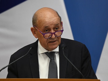 وزير الخارجية الفرنسي جان إيف لودريان - AFP