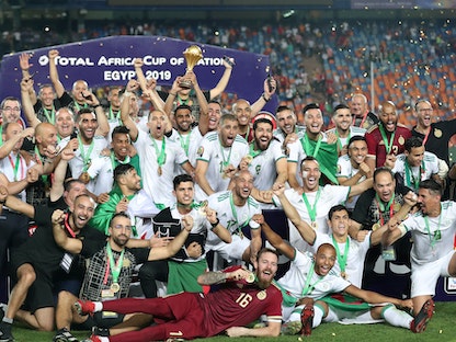 من تتويج منتخب الجزائر بلقب كأس إفريقيا للأمم 2019 - REUTERS