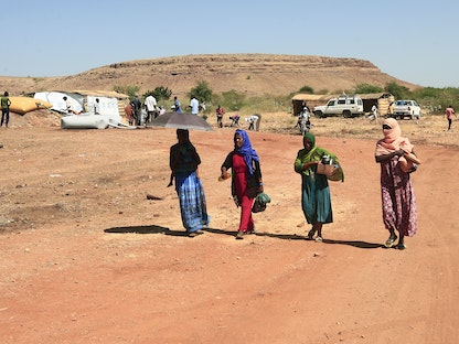 لاجئات إثيوبيات فررن من معارك إقليم تيغراي إلى مخيم أم الراكوبة للاجئين بالسودان، 18 نوفمبر 2020 - AFP