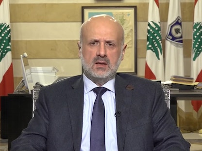 جانب من لقاء وزير الداخلية اللبناني بسام مولوي مع برنامج المدار الذي يبث على قناة الشرق - 4 فبراير 2022 - الشرق