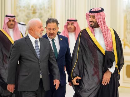 ولي العهد السعودي الأمير محمد بن سلمان يستقبل الرئيس البرازيلي لولا دا سيلفا في الرياض. 28 نوفمبر 2023 - @spagov