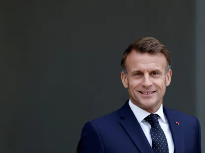 الرئيس الفرنسي إيمانويل ماكرون في قصر الإليزيه بالعاصمة باريس. 8 أكتوبر 2025 - Reuters