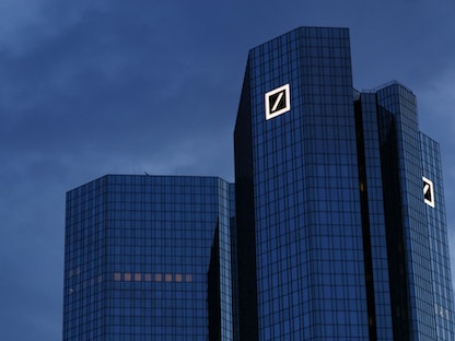 مقرّ "دويتشه بنك" في مدينة فرانكفورت الألمانية - 29 أبريل 2020  - Bloomberg