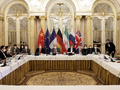 جانب من المفاوضات بين القوى الدولية وإيران في فيينا حول البرنامج النووي الإيراني 17 ديسمبر 2021  - REUTERS