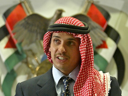 الأمير حمزة بن الحسين خلال خطاب سابق في عمان - 21 أغسطس 2014 - REUTERS