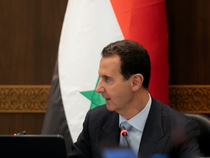 الرئيس السوري بشار الأسد في دمشق - via REUTERS