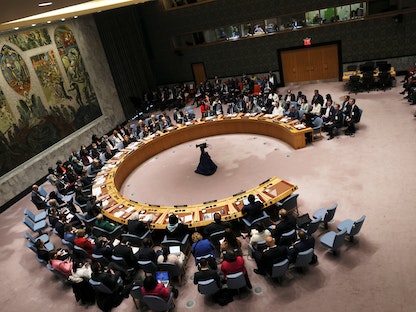 اجتماع لمجلس الأمن الدولي في نيويورك بالولايات المتحدة - REUTERS