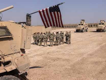 جنود أميركيون في قاعدة عسكرية بشمال سوريا - 25 مايو 2021 - Getty Images