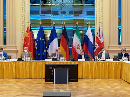 جلسة في محادثات فيينا لإحياء الاتفاق النووي مع إيران - 20 يونيو 2021 - REUTERS