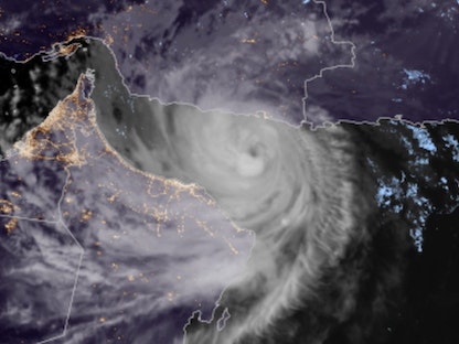 صور أظهرتها الأقمار الصناعية لإعصار شاهين- 2 أكتوبر 2021 - Twitter/CC_Yale