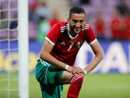 نجم المنتخب المغربي حكيم زياش - REUTERS