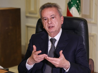 حاكم مصرف لبنان رياض سلامة في بيروت. 20 ديسمبر 2021 - AFP