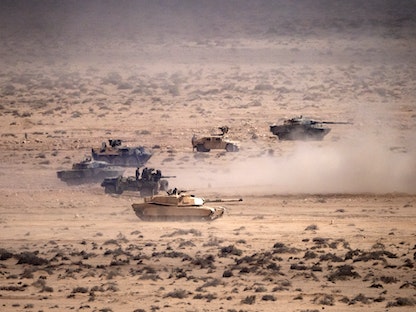 جزء من مناورات "الأسد الإفريقي" في منطقة طانطان جنوب غربي المغرب. 30 يونيو 2022 - AFP