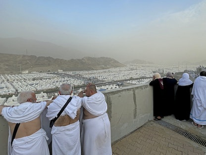جانب من مشعر منى في مكة المكرمة حيث يستقر الحجاج لقضاء يوم التروية، 26 يونيو 2023 - AFP