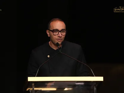 المدير الفني لمهرجان القاهرة السينمائي الدولي محمد طارق أثناء ختام الدورة 46، دار الأوبر المصرية، القاهرة، 21 نوفمبر 2025 - المكتب الإعلامي للمهرجان