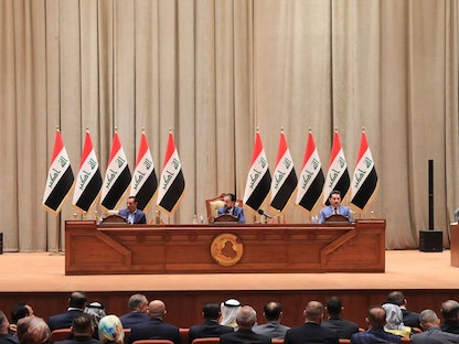 جانب من جلسة التصويت على مشروع قانون الأمن الغذائي في البرلمان العراقي - 08 يونيو 2022 -  وكالة الأنباء العراقية "واع"