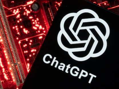 شعار تطبيق "ChatGPT" الذي طورته شركة OpenAI للذكاء الاصطناعي - 23 فبراير 2023 - REUTERS