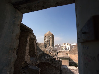 تجديدات بمسجد النوري والمنطقة المحيطة بالبلدة القديمة من مدينة الموصل شمال العراق - 23 فبراير 2022 - AFP