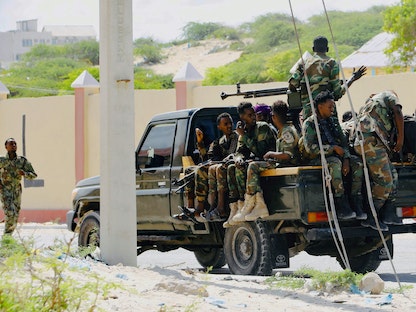 جنود صوماليون في العاصمة مقديشو- 27 أبريل 2022 - REUTERS