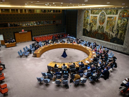 اجتماع مجلس الأمن الدولي بمقر الأمم المتحدة في نيويورك. 8 مارس 2023 - AFP