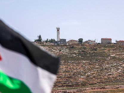 جانب من مستوطنة يتسهار الإسرائيلية والتي تقع في شمال الضفة الغربية المحتلة. 23 مايو 2024 - REUTERS