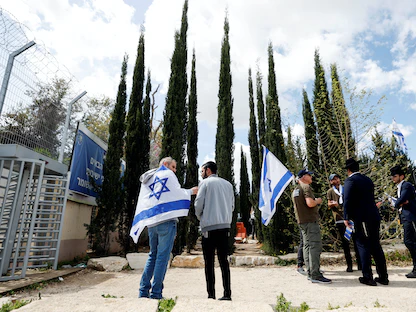 احتجاج جنود من الاحتياط قرب قاعدة عسكرية على التعديلات القضائية في إسرائيل. تل أبيب 21 مارس 2023 - REUTERS