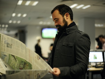 رجل الأعمال الروسي الأصل يفغيني ليبيديف عندما كان رئيساً لمجلس إدارة صحيفة "إندبندنت" البريطانية في لندن- 30 نوفمبر 2010 - REUTERS