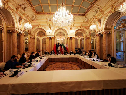 جانب من محادثات فيينا بشأن البرنامج النووي الإيراني- 16 يناير 2022 - twitter/Amb_Ulyanov