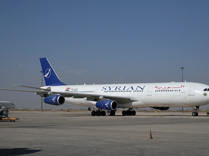 طائرة تابعة للخطوط الجوية السورية من طراز A340-300 بمطار دمشق الدولي - 1 أكتوبر 2020 - via REUTERS
