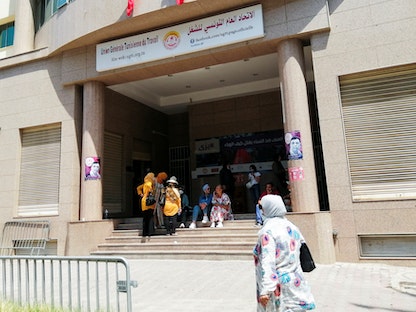 مبنى الاتحاد العام التونسي للشغل في تونس العاصمة- 16 أغسطس 2021 - REUTERS