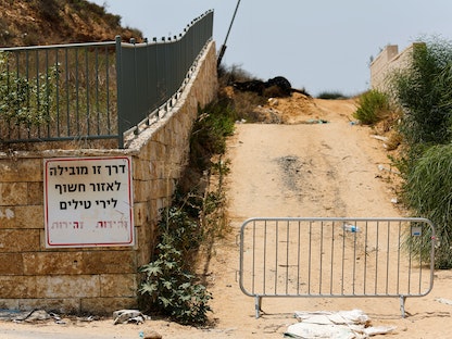 حاجز وضعه الجيش الإسرائيلي في منطقة قريبة من حدود قطاع غزة- 4 أغسطس 2022. - REUTERS