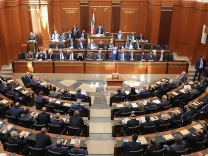 من اجتماع مجلس النواب اللبناني المنتخب لأول مرة، في بيروت. 31 مايو 2022 - REUTERS