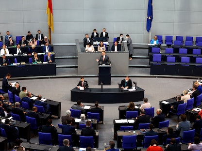 مجلس النواب الألماني في إحدى جلساته ببرلين- 3 يونيو 2022. - REUTERS