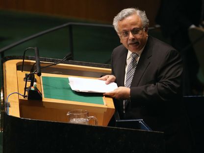 المندوب الدائم للسعودية لدى الأمم المتحدة السفير عبدالله المعلمي - AFP