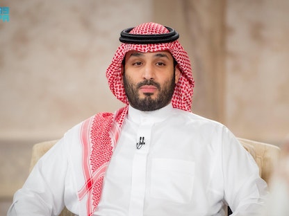 ولي العهد السعودي الأمير محمد بن سلمان خلال حوار مع قناة السعودية. 27 أبريل 2021. - واس