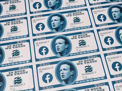 تصميم لعملات ورقية افتراضية تحمل صورة مدير ومؤسس فيسبوك مارك زوكربرج - The Verge